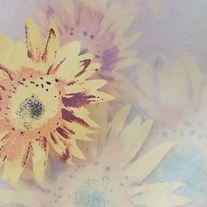 None Accents - Sheer Sunflower Curtain Panels Bed Canapy Magic None Accents - Sheer Sunflower Curtain Panels Bed Canapy Magic